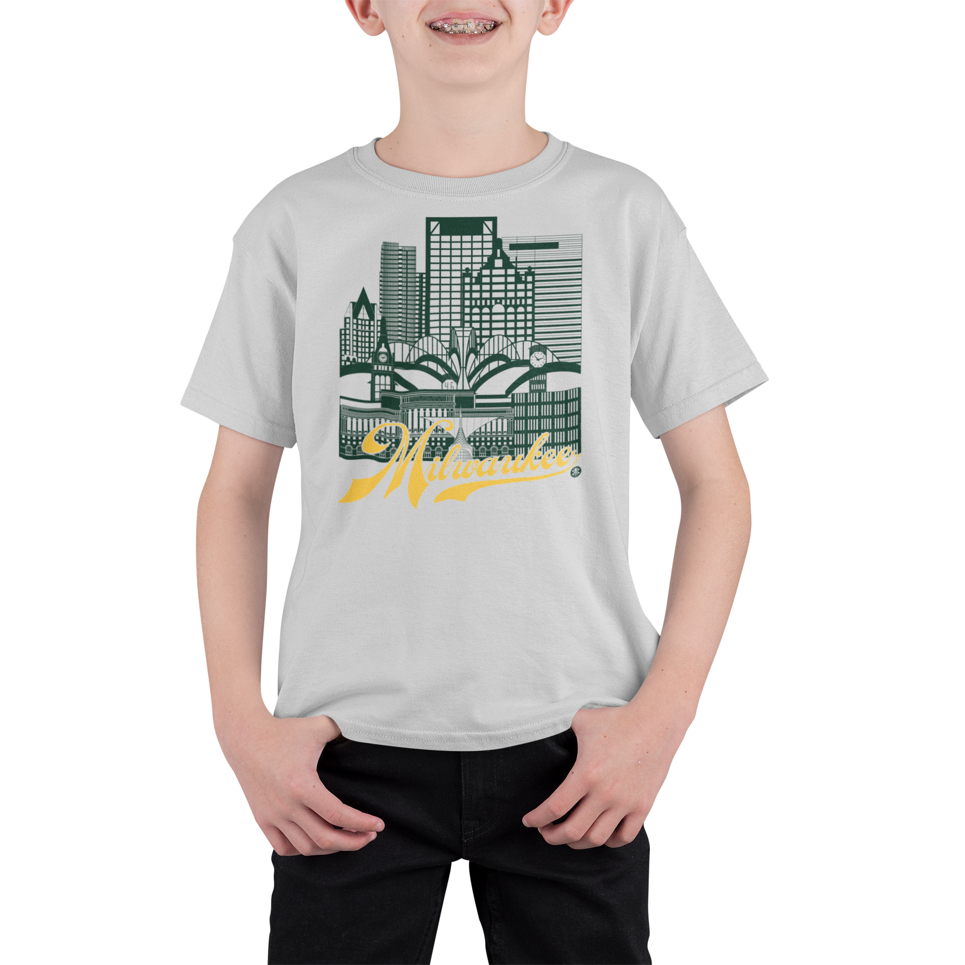 Milwaukee Skyline Youth T-Shirt – Brew City Fan Edition | Sports Colors Kids Tee
