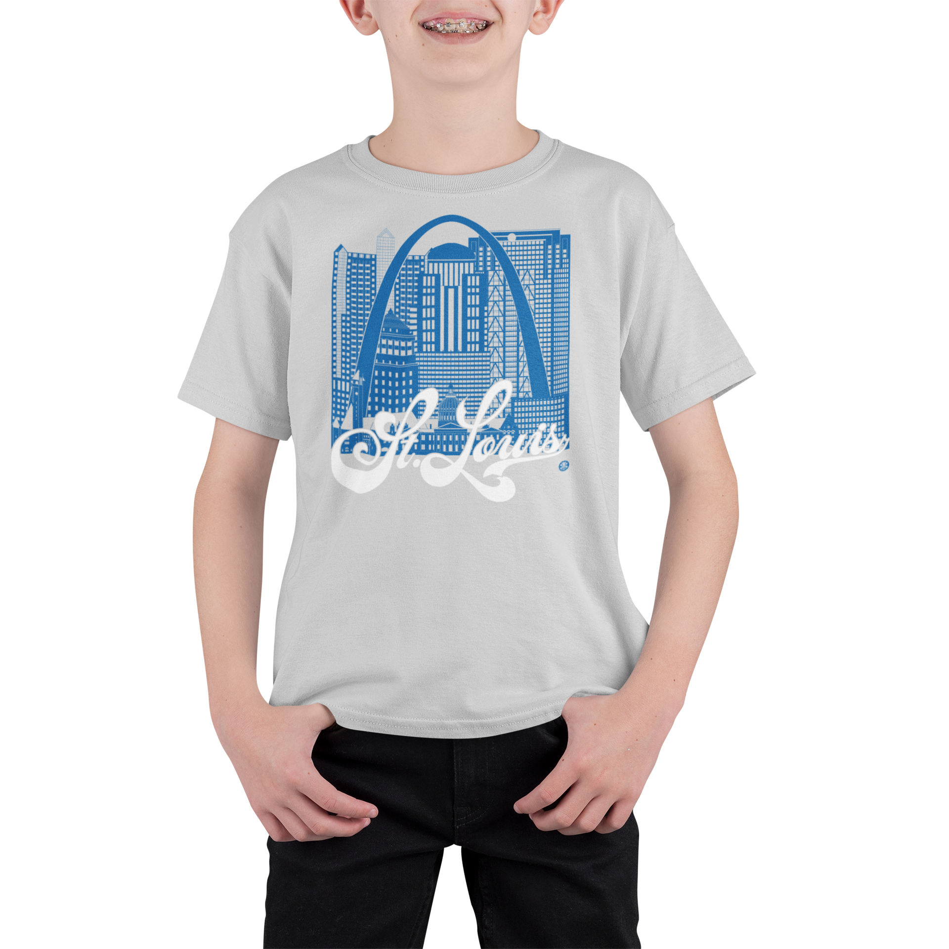 St. Louis Skyline Youth T-Shirt – Campus Pride Edition | College Colors Kids Tee