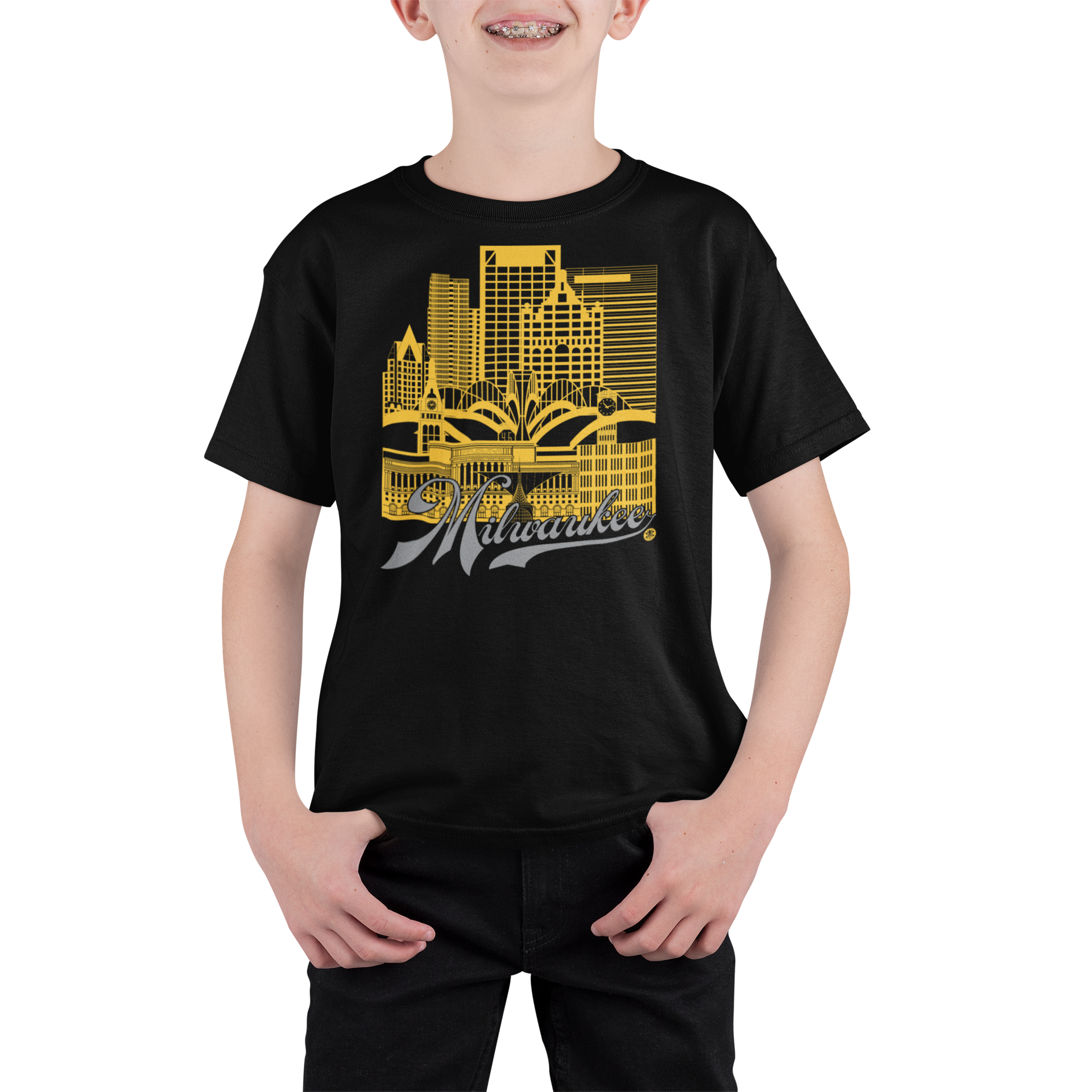 Milwaukee Skyline Youth T-Shirt – Campus Pride Edition | Campus Colors Kids Tee