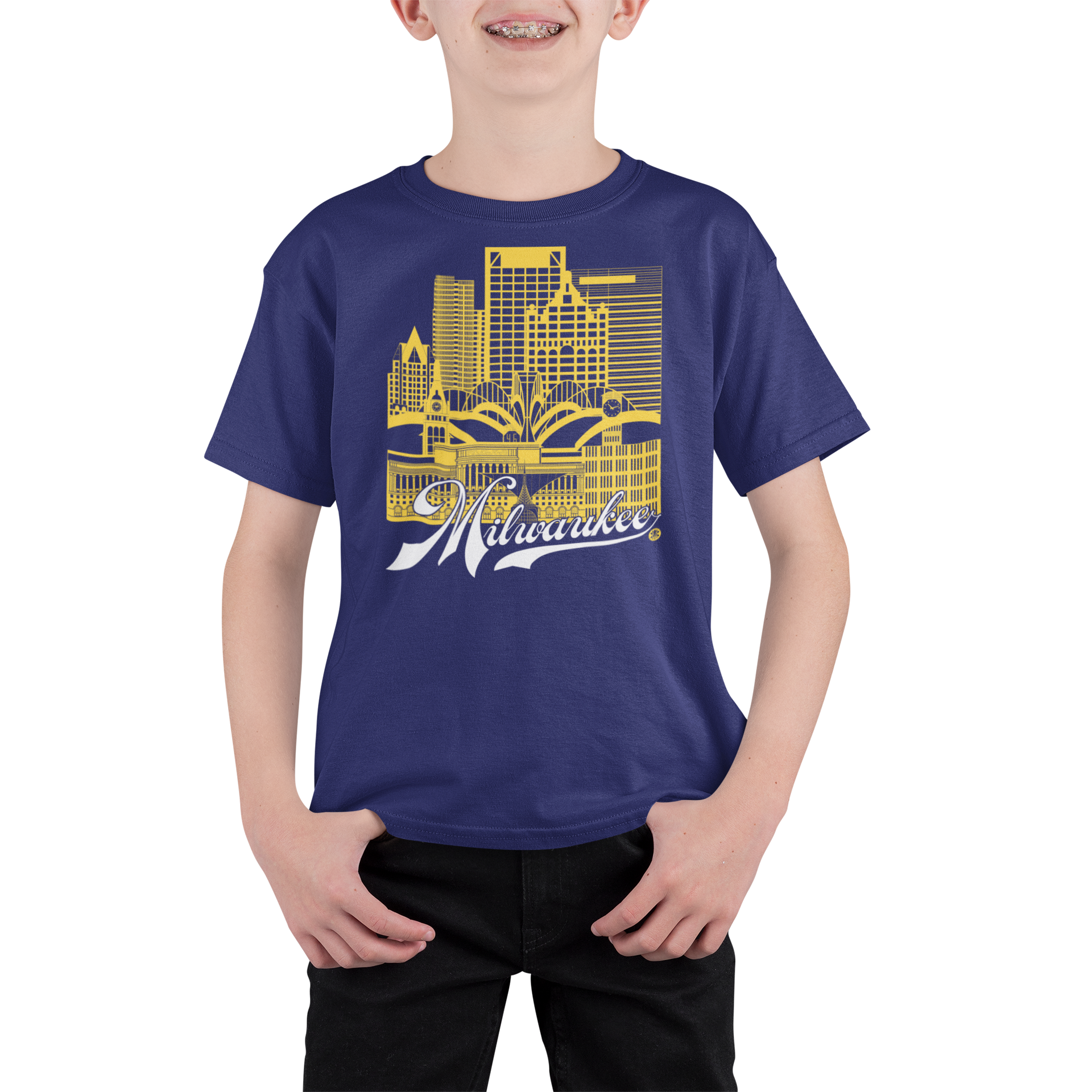 Milwaukee Skyline Youth T-Shirt – Campus Pride Edition | Campus Colors Kids Tee