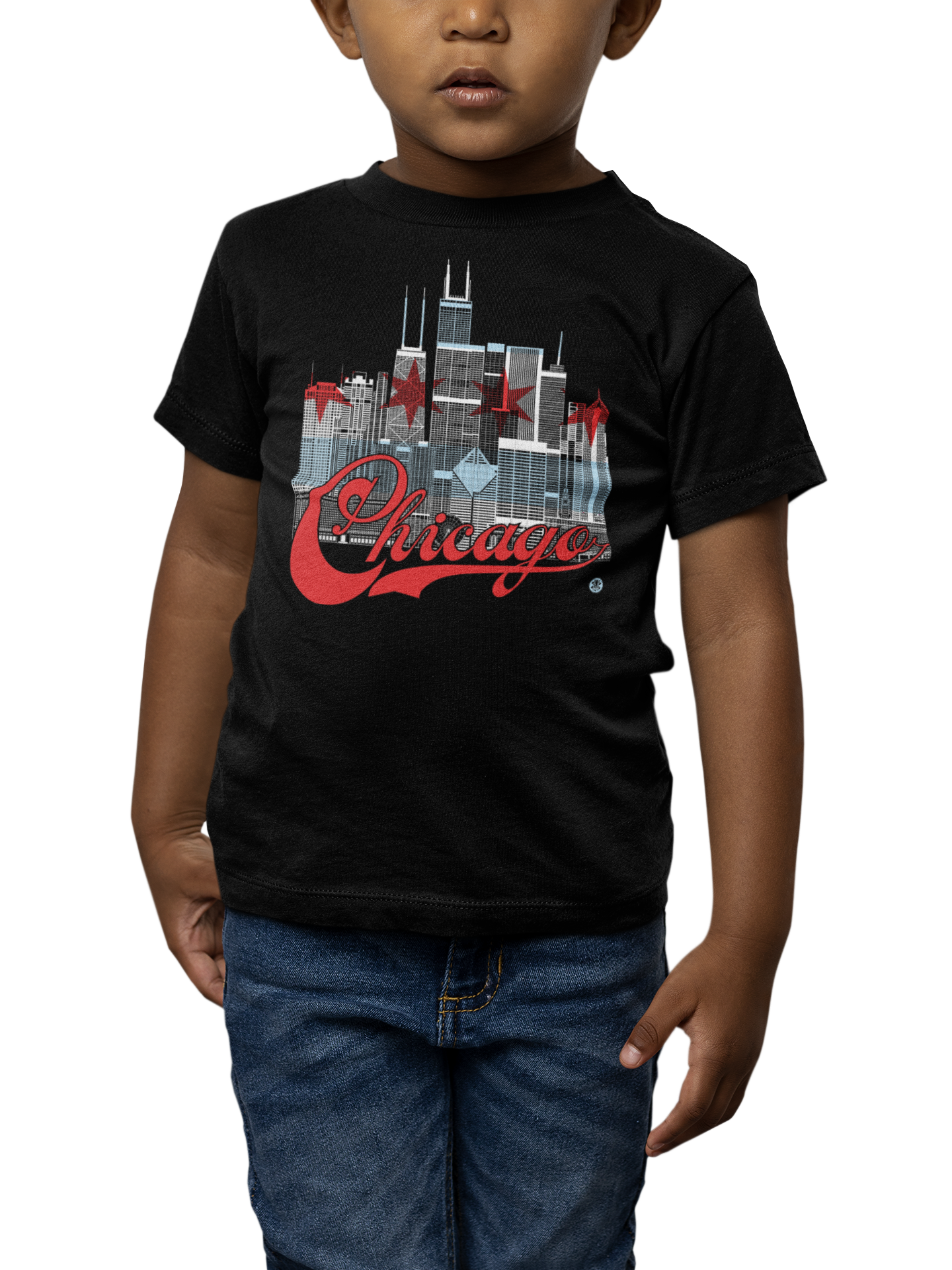 Chicago Skyline Toddler T-Shirt — Flag Edition