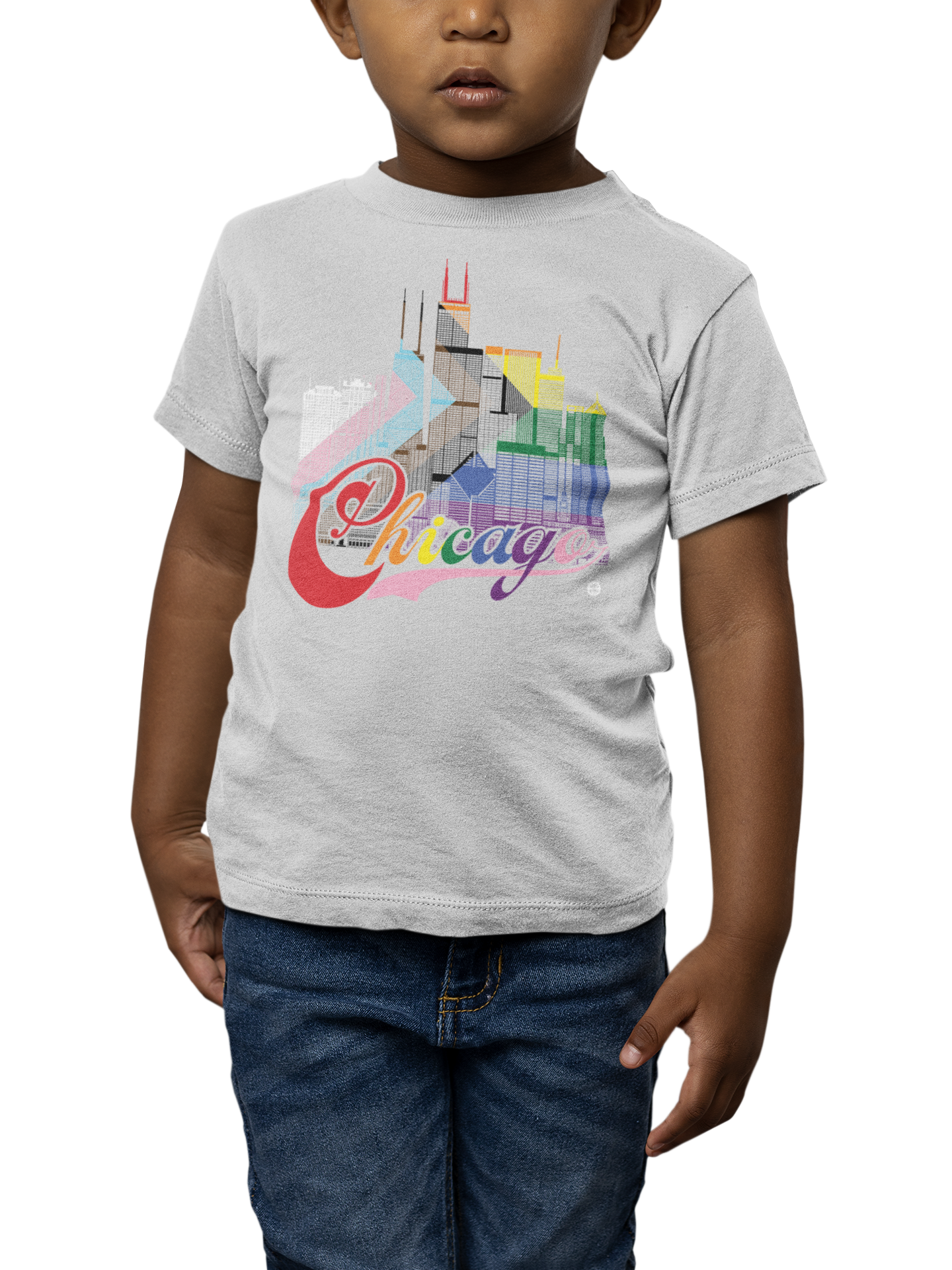 Chicago Skyline Toddler T-Shirt — Flag Edition