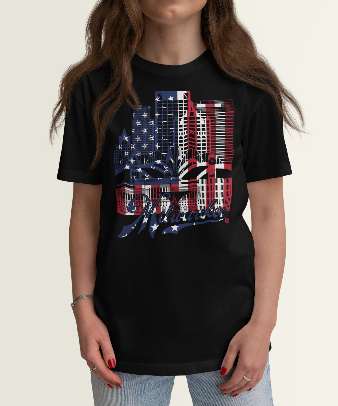 Milwaukee Skyline Youth T-Shirt – People’s Flag Colors Kids Tee