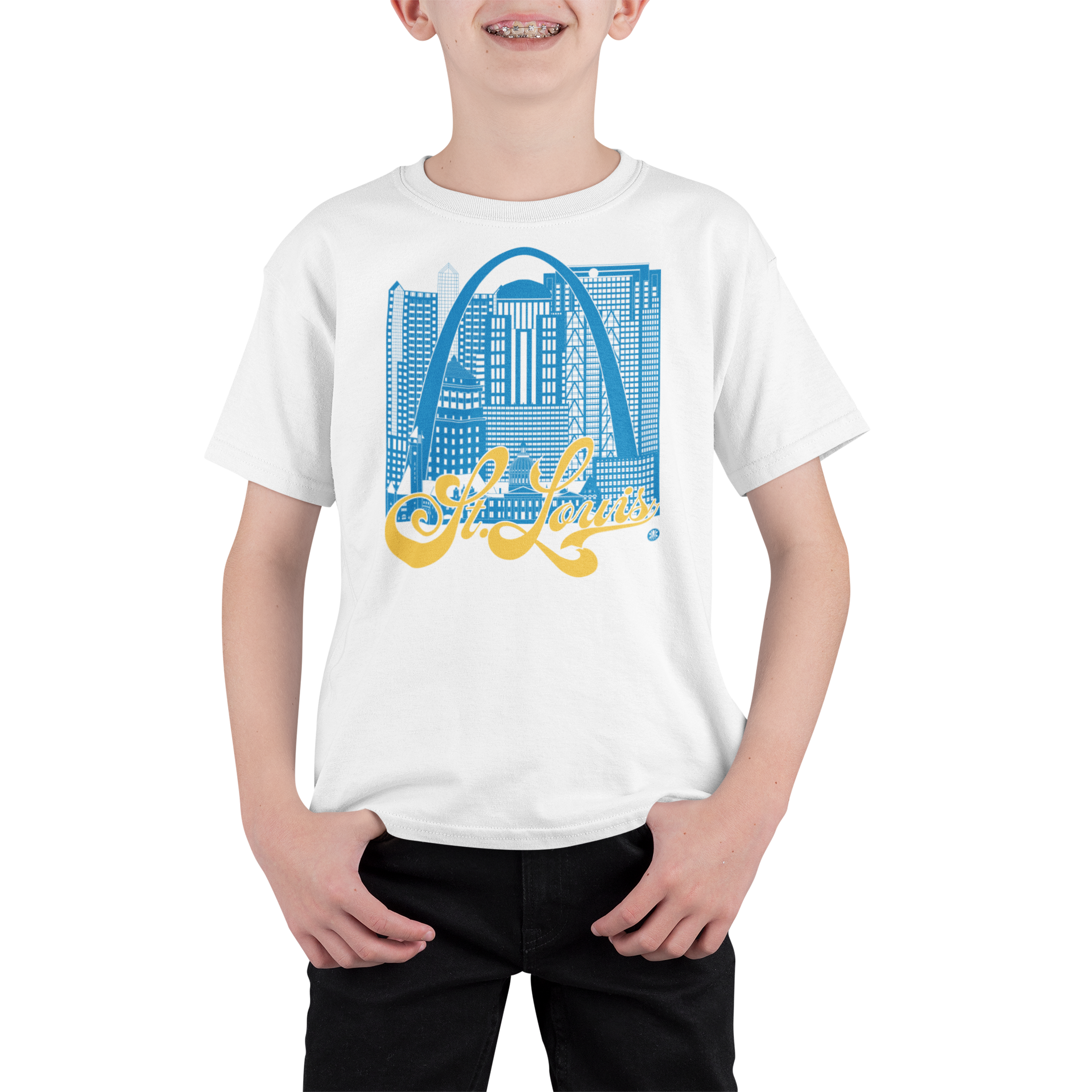 St. Louis Skyline Youth T-Shirt – Gateway City Fan Edition | Sports Colors Tee