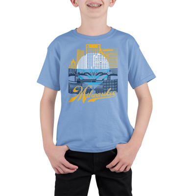 Milwaukee Skyline Youth T-Shirt – People’s Flag Colors Kids Tee