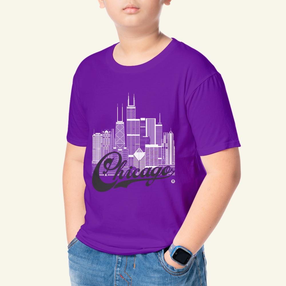 Chicago Skyline Youth T-Shirt – Campus Colors Kids Tee