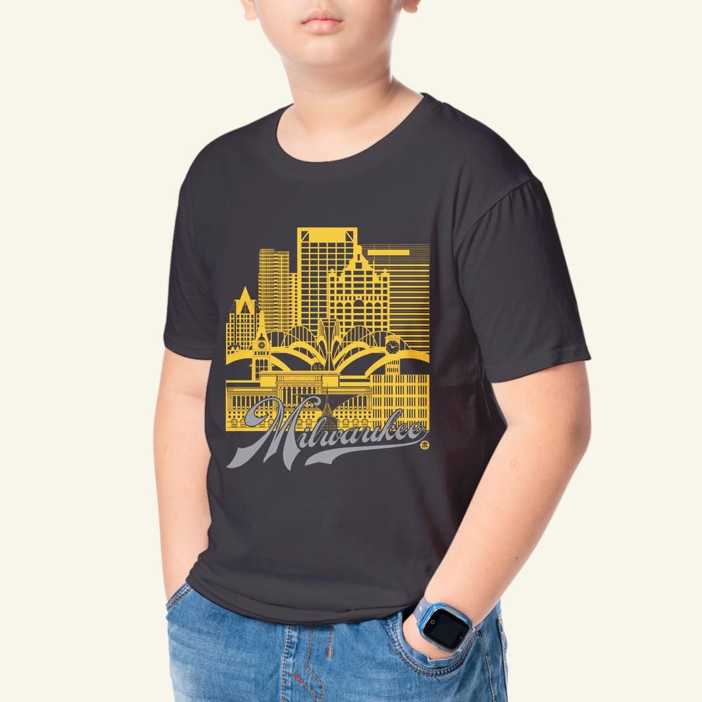 Milwaukee Skyline Kids T-Shirt – Campus Pride Colors Tee