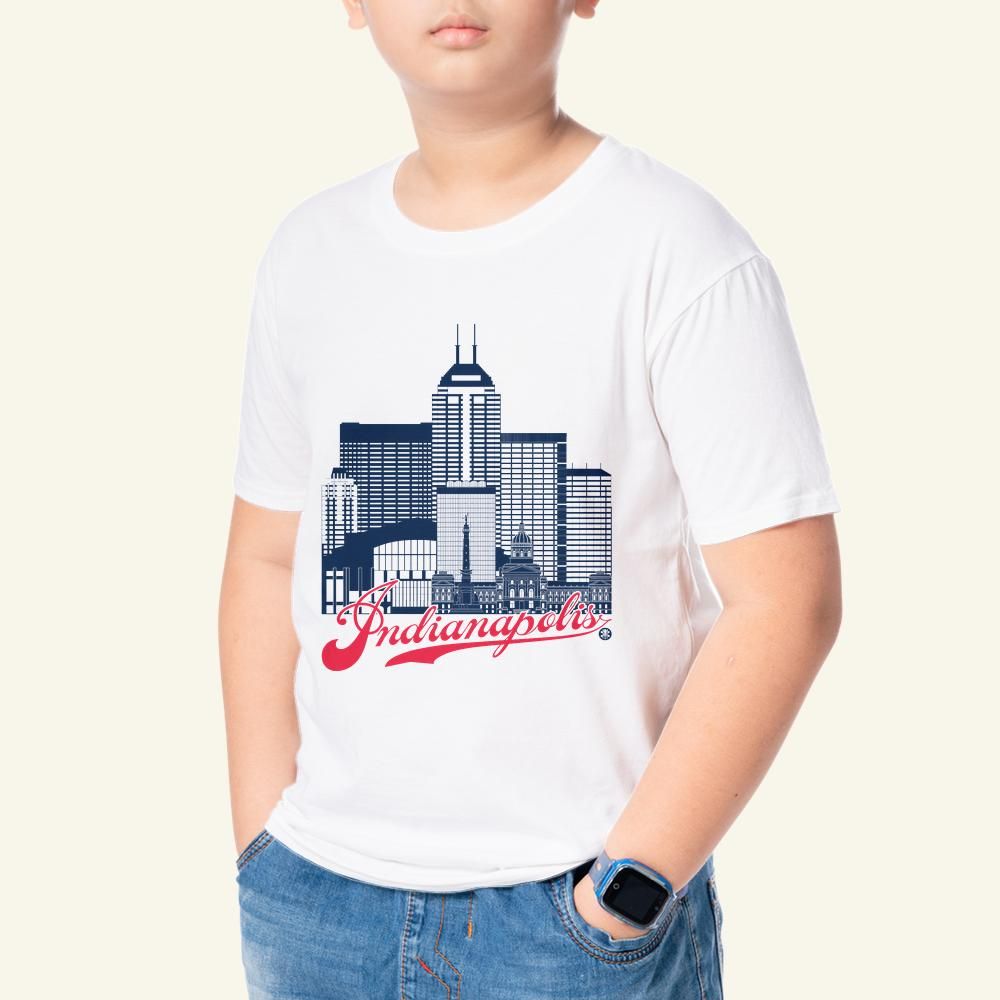 Circle City Skyline Kids T-Shirt – Indianapolis Fan Edition Kids Tee