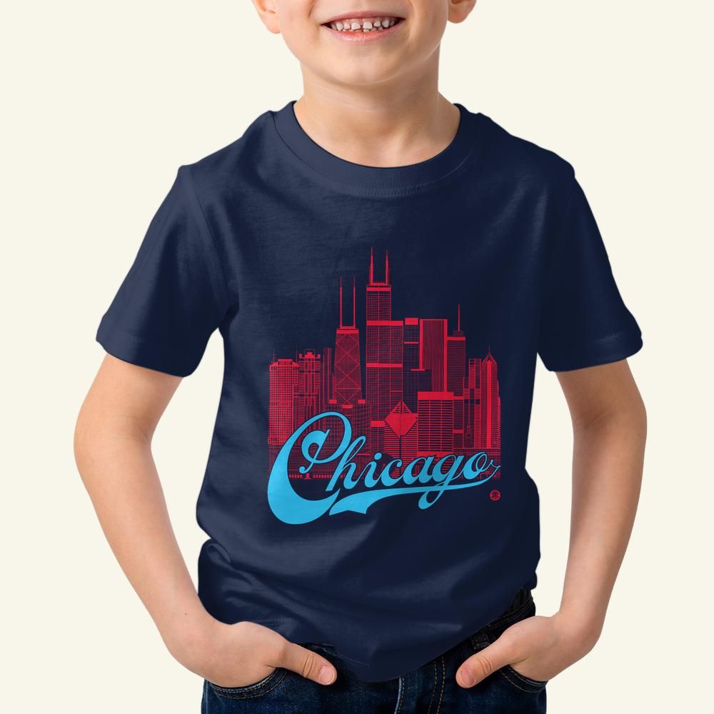 Chicago Skyline Toddler T-Shirt – Campus Pride Colors Tee