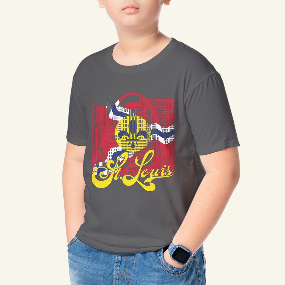 St. Louis Skyline Kids T-Shirt — City Flag Edition