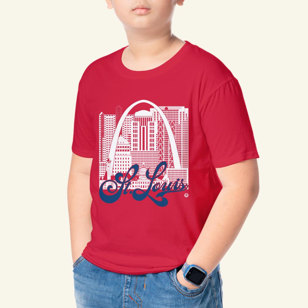 Gateway City Skyline Youth T-Shirt – St. Louis Fan Edition Kids Tee
