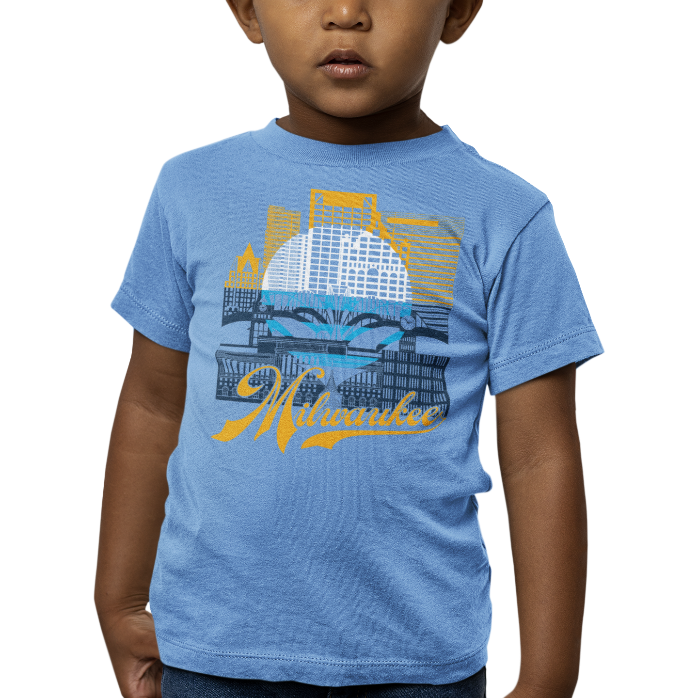 Milwaukee Skyline Toddler T-Shirt – Flag & People’s Flag Edition | Kids Tee