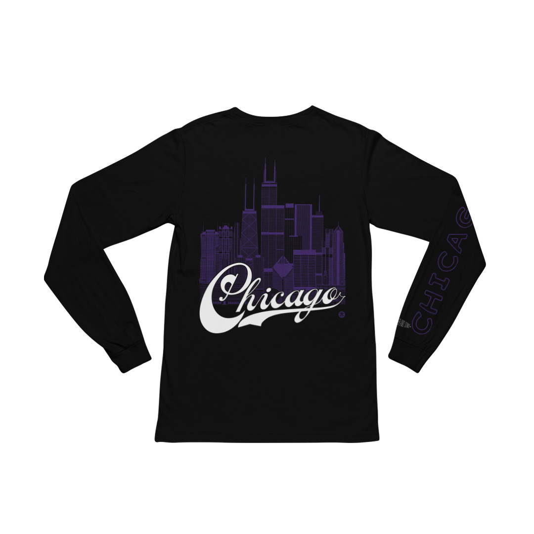 Chicago Skyline Long Sleeve T-Shirt – Campus Pride Edition