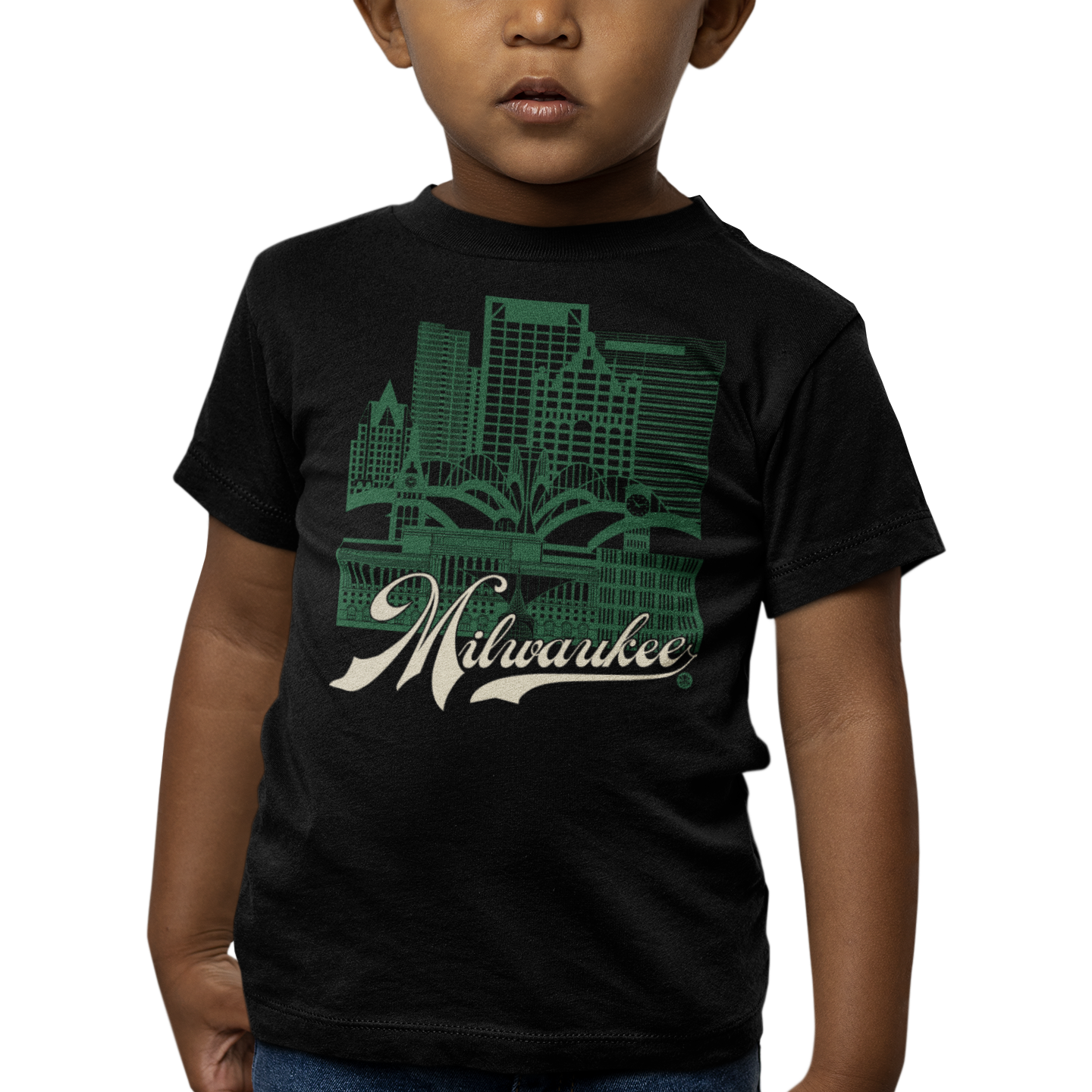 Milwaukee Skyline Toddler T-Shirt – Brew City Fan Edition | Fan Colors Tee
