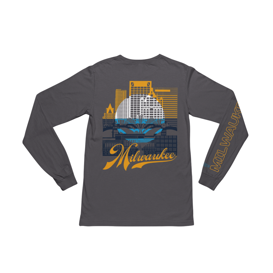Milwaukee Skyline Long Sleeve T-Shirt – Flag & People’s Flag Edition