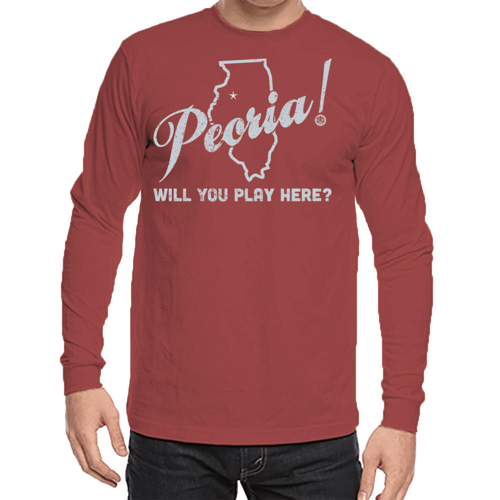 Love your Town Long Sleeve Tee Peoria Illinois Will You Play