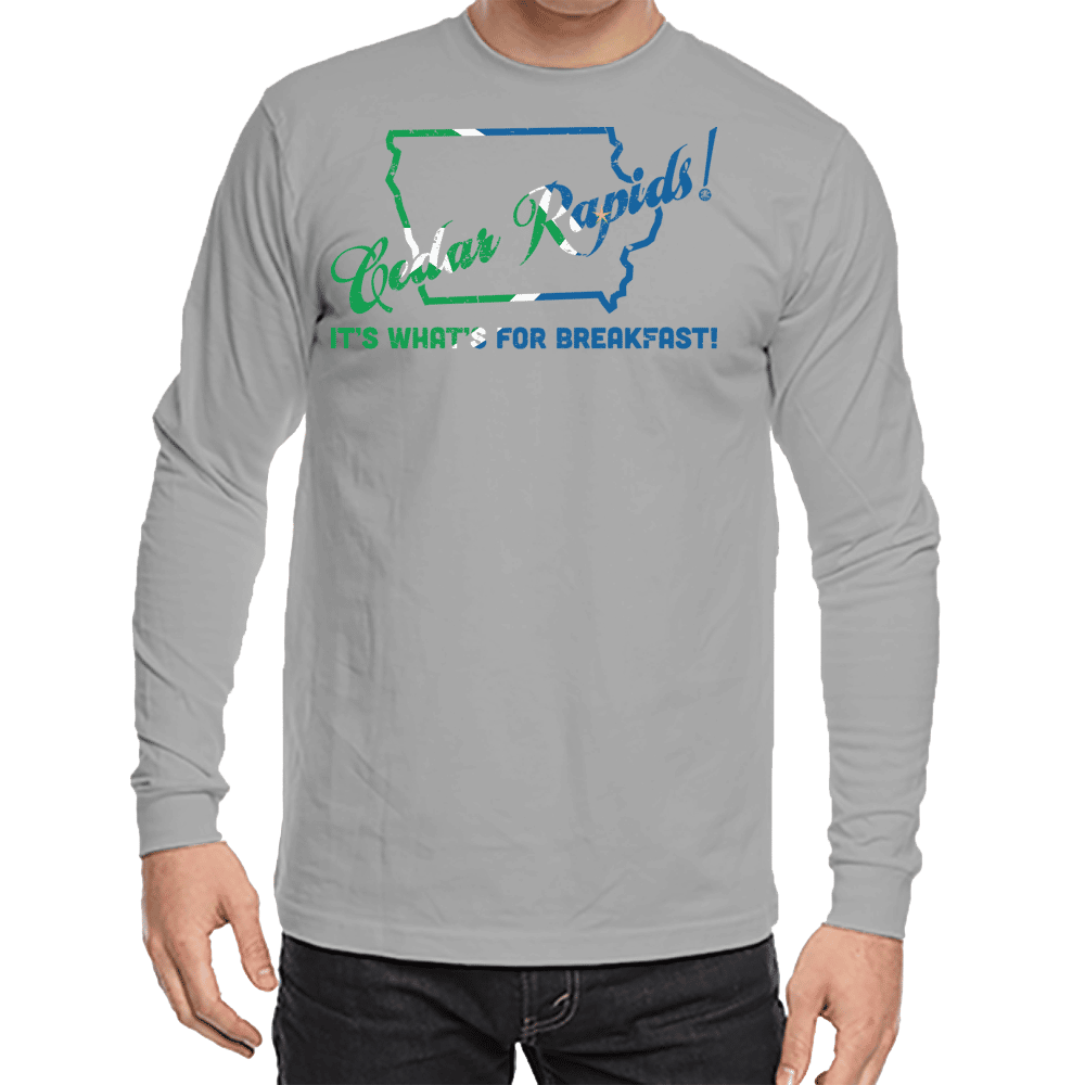 Love Your Town Long Sleeve Tee - Cedar Rapids, Iowa - It's What's for Breakfast!